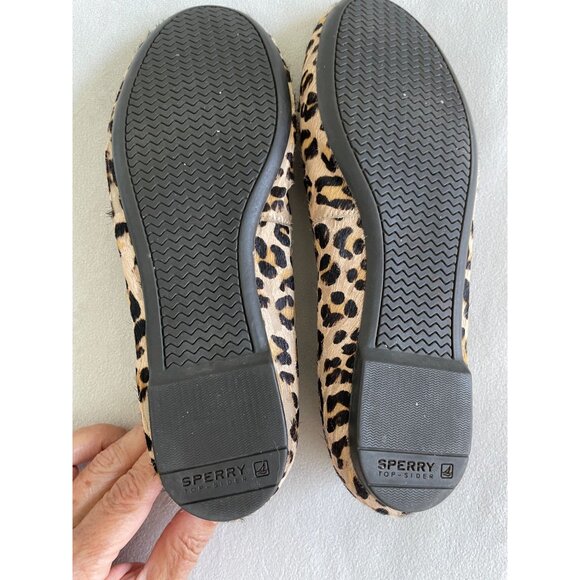 Sperry Leopard Print Loafers Gold Buckle Accent Womens M Shoes Whimsigoth 6.5 - Picture 8 of 8